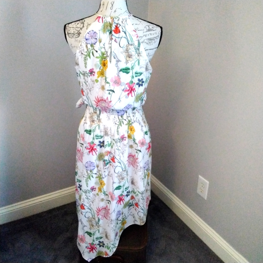 Parker NY Herley Halter Floral Midi Dress - S - Picture 10 of 13
